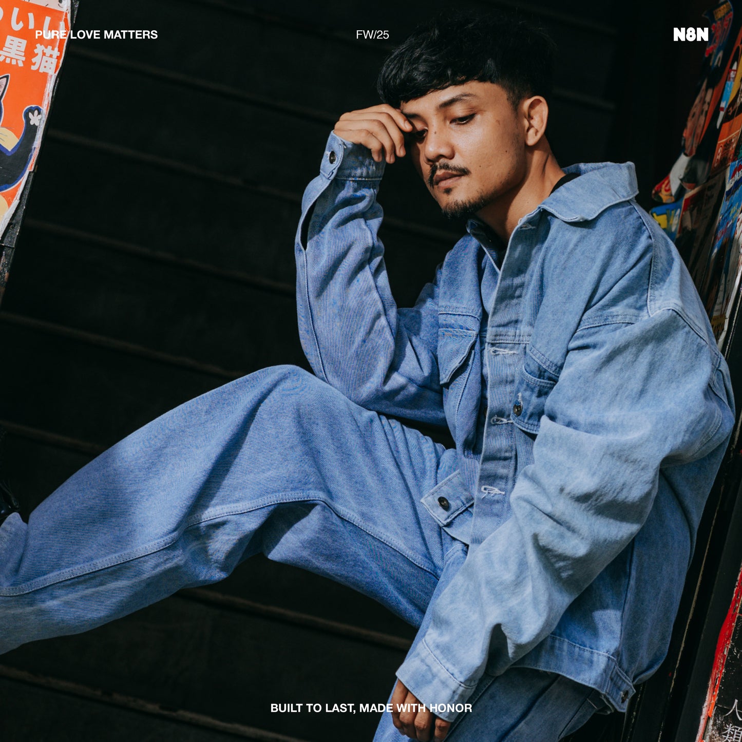 N8N Studio Trucker Jacket — Sand (Men)