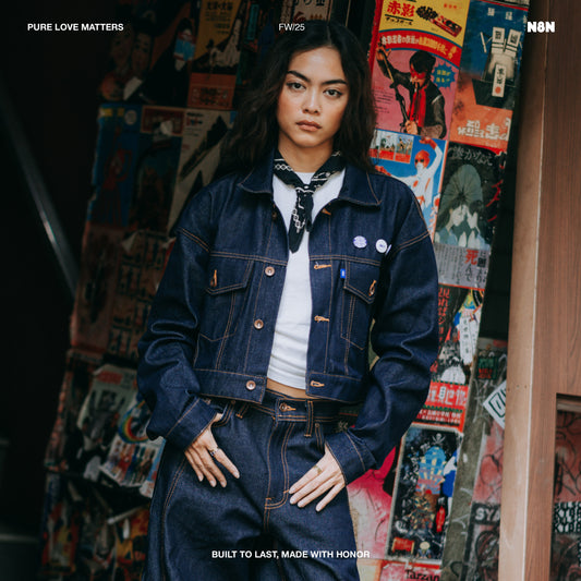 N8N Cropped Icon Jacket — Deep Indigo (Women