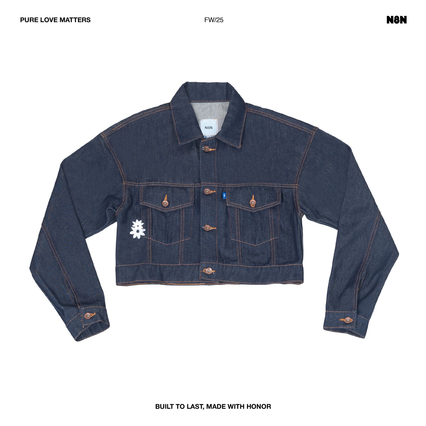 N8N Cropped Icon Jacket — Deep Indigo (Women