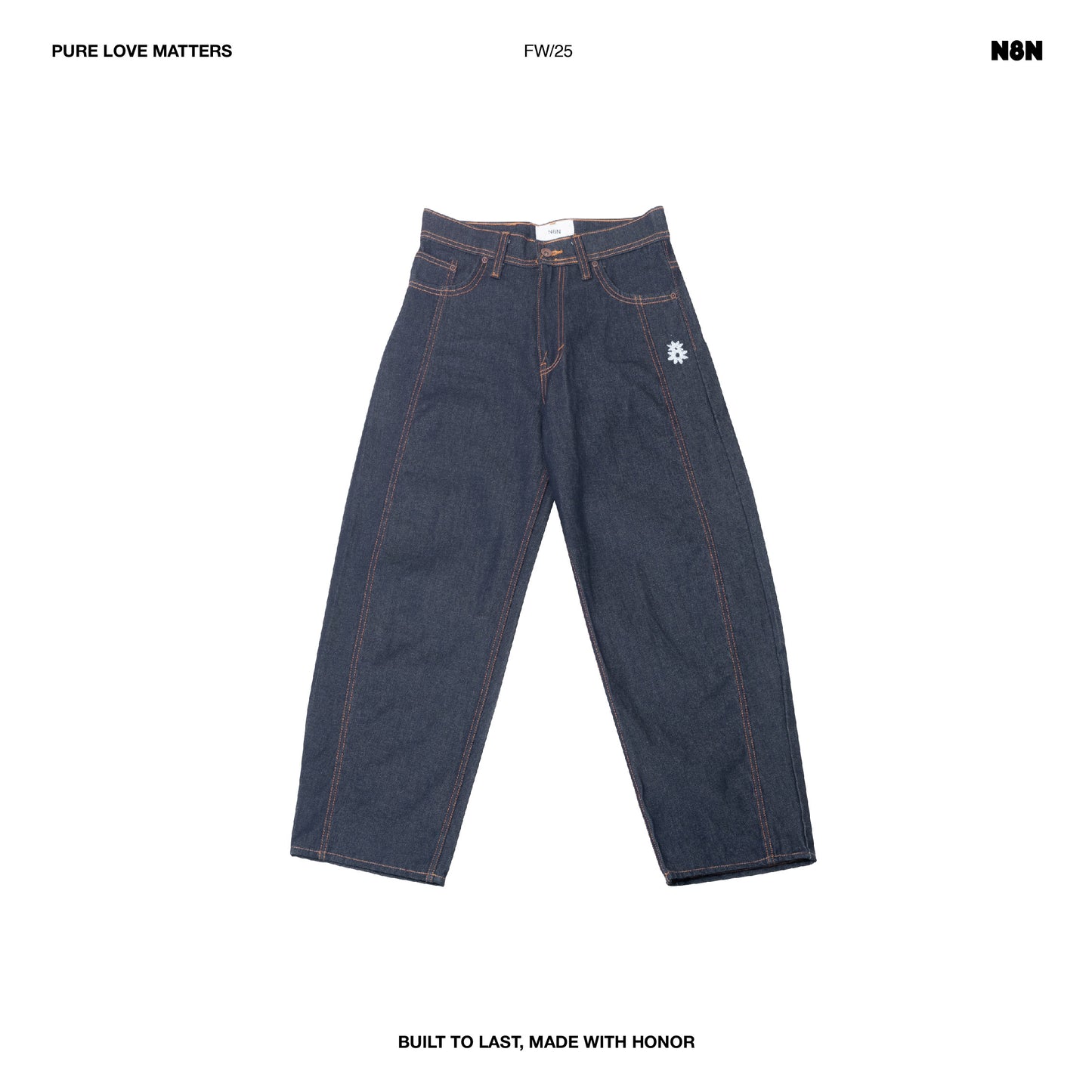 N8N Barrel Jeans — Deep Indigo (Unisex)