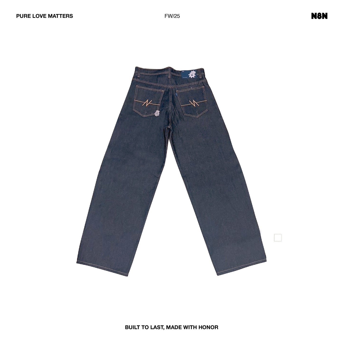 N8N Barrel Jeans — Deep Indigo (Unisex)