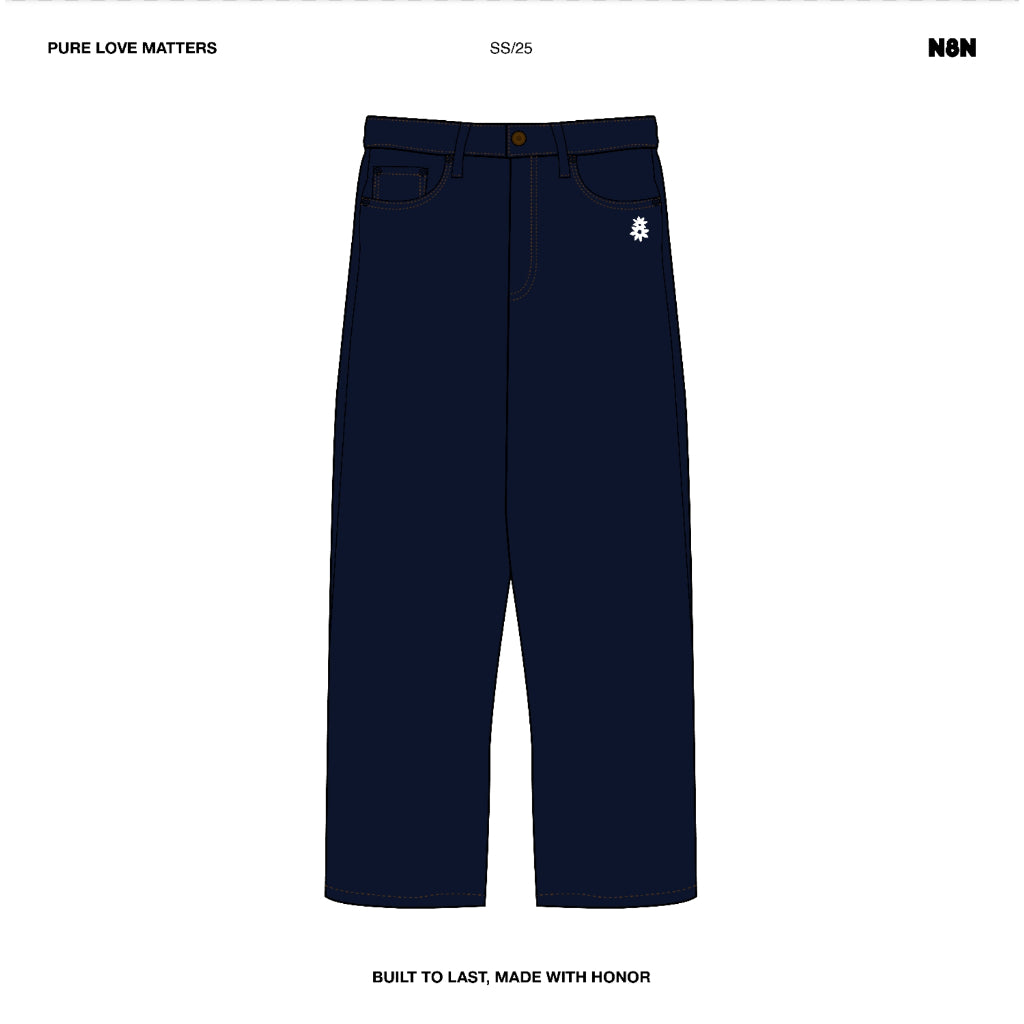 N8N Baggy Jeans — Deep Indigo (Men)