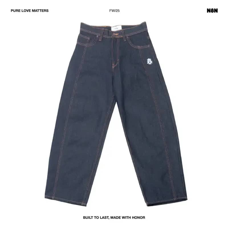 N8N Barrel Jeans — Deep Indigo (Unisex)